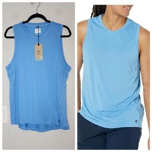 NWT prAna Mens Mission Trails Tank. Clear Sky Blue. Men's size small.